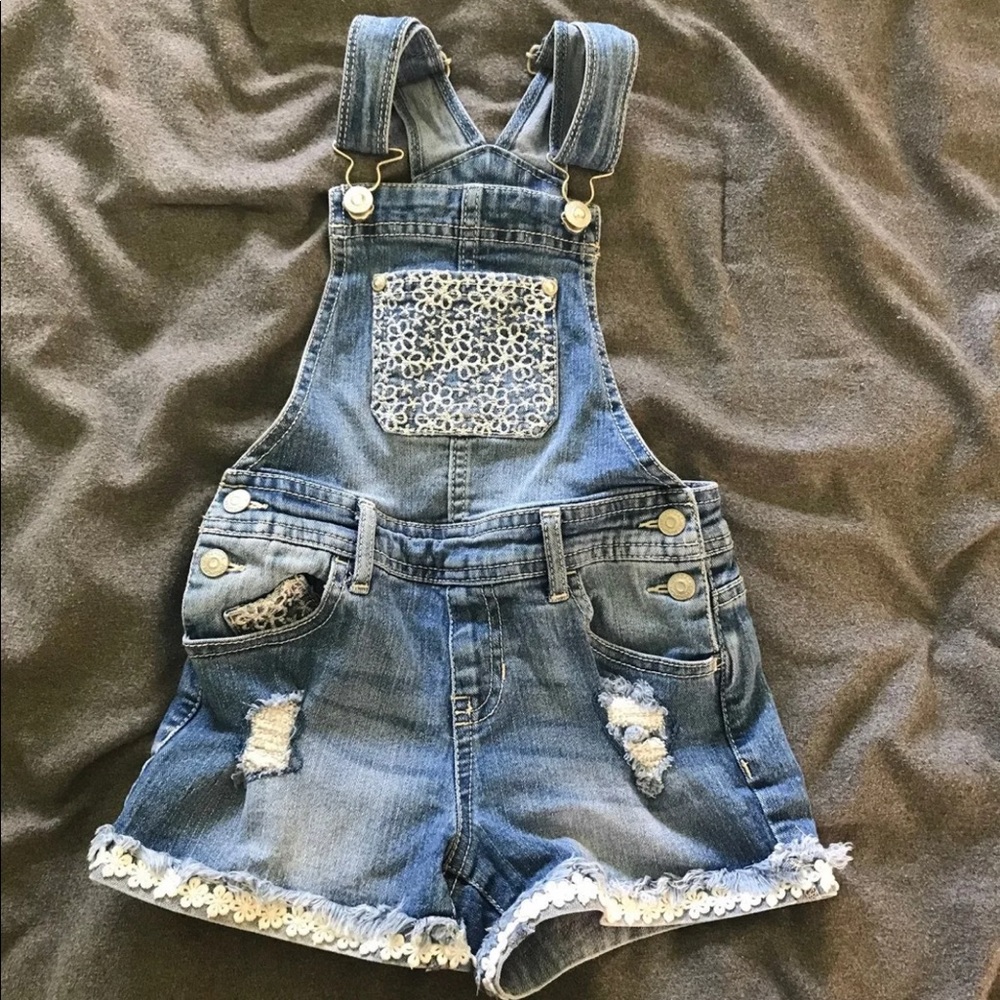 Girls denim overalls
